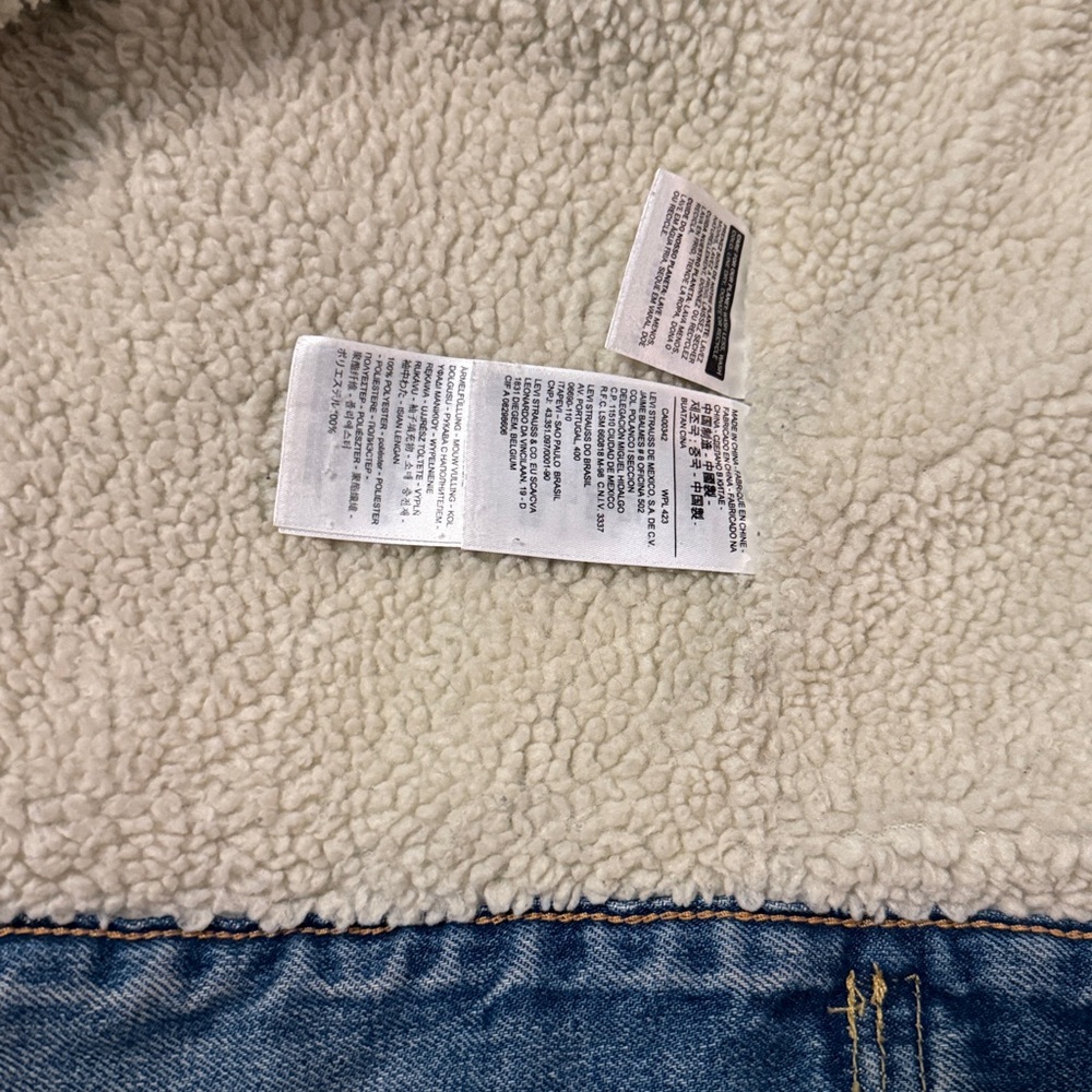 Levi's Light Blue Sherpa-Lined Jacket - Picture 4 of 5